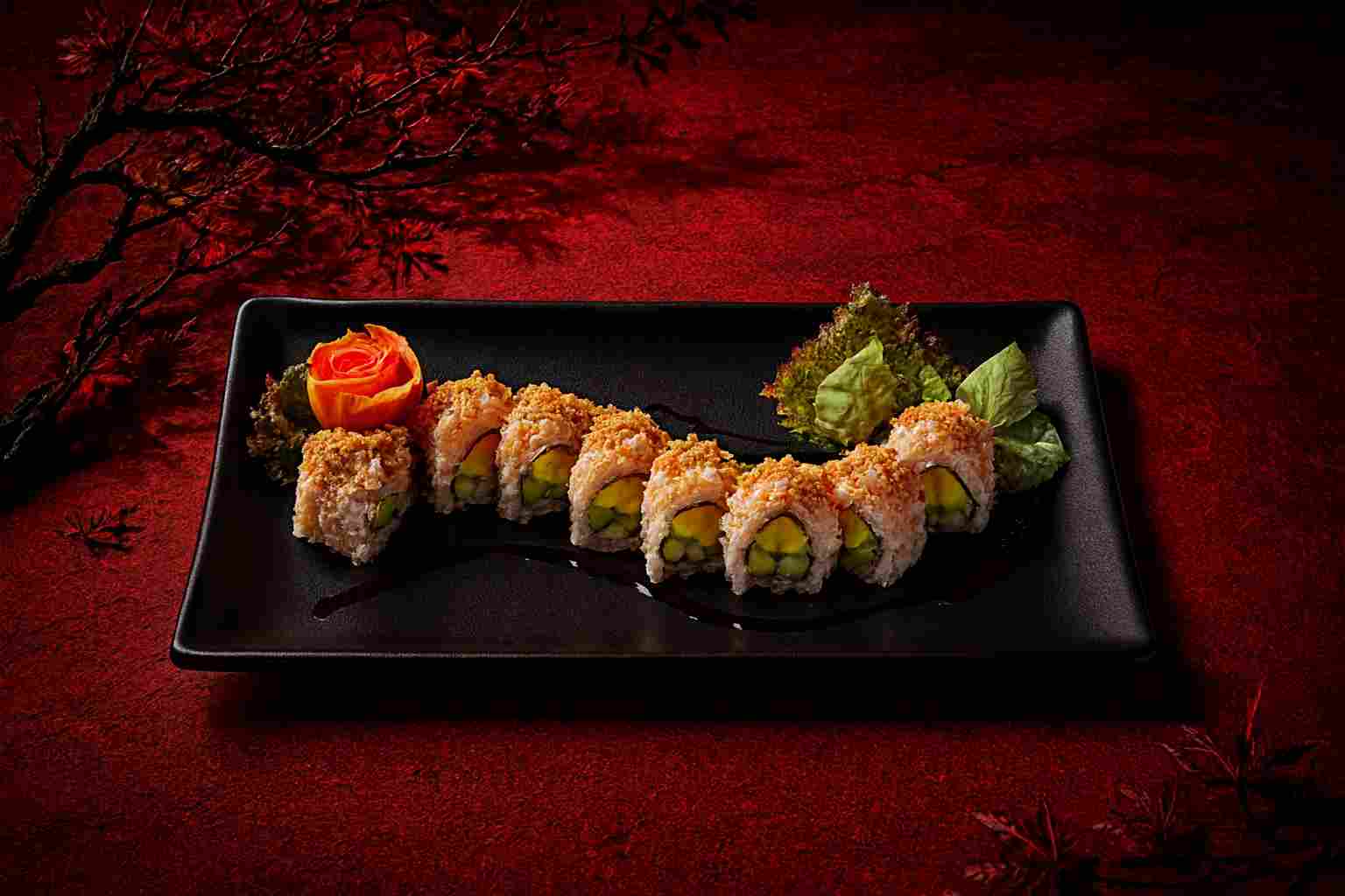 Crunchy Salmon Dragon — SUSHI